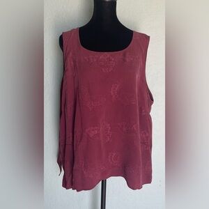 Citron Burgundy Butterfly Tank Top